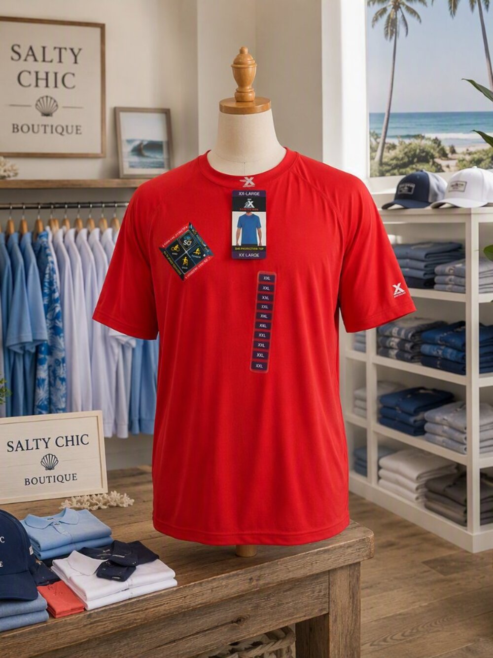 ZeroXposur Red Short-Sleeve Sun Protection Shirt